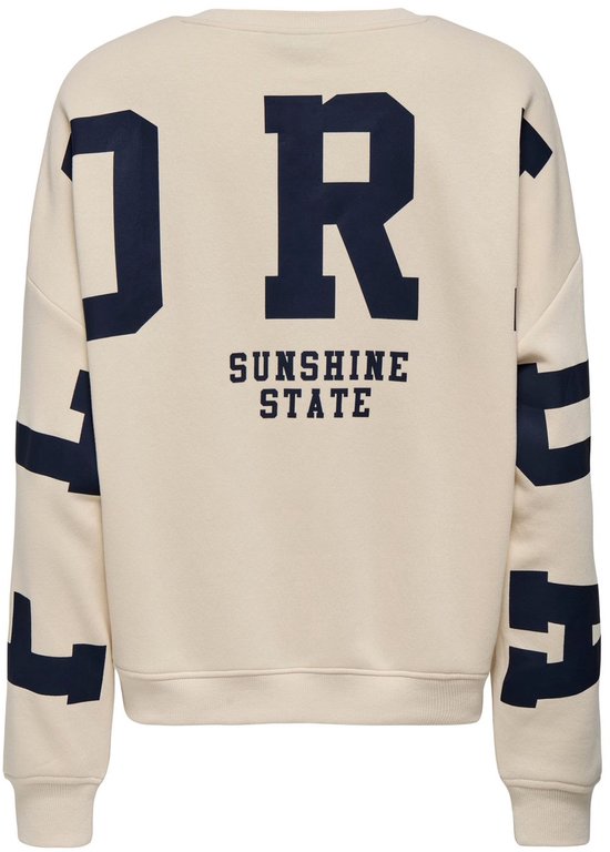 Onlsweat Ls Back/sleeve Print - Off-white