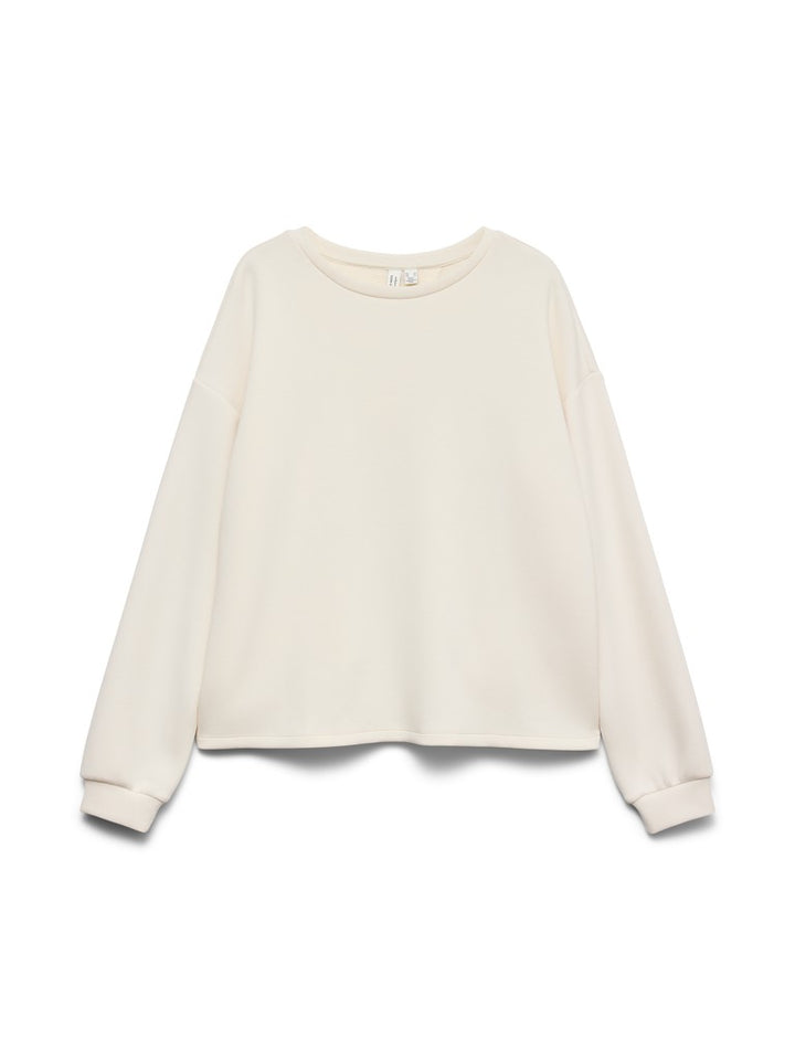 Vmlocca L/s Lace Sweatshirt Jrs Btq - Off-white