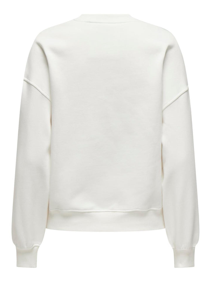 Onlsofia L/s Word O-neck Swt - Off-white