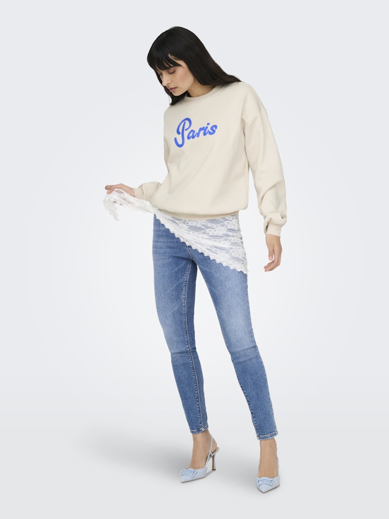 Onlfie L/s Print Box Swt - Beige