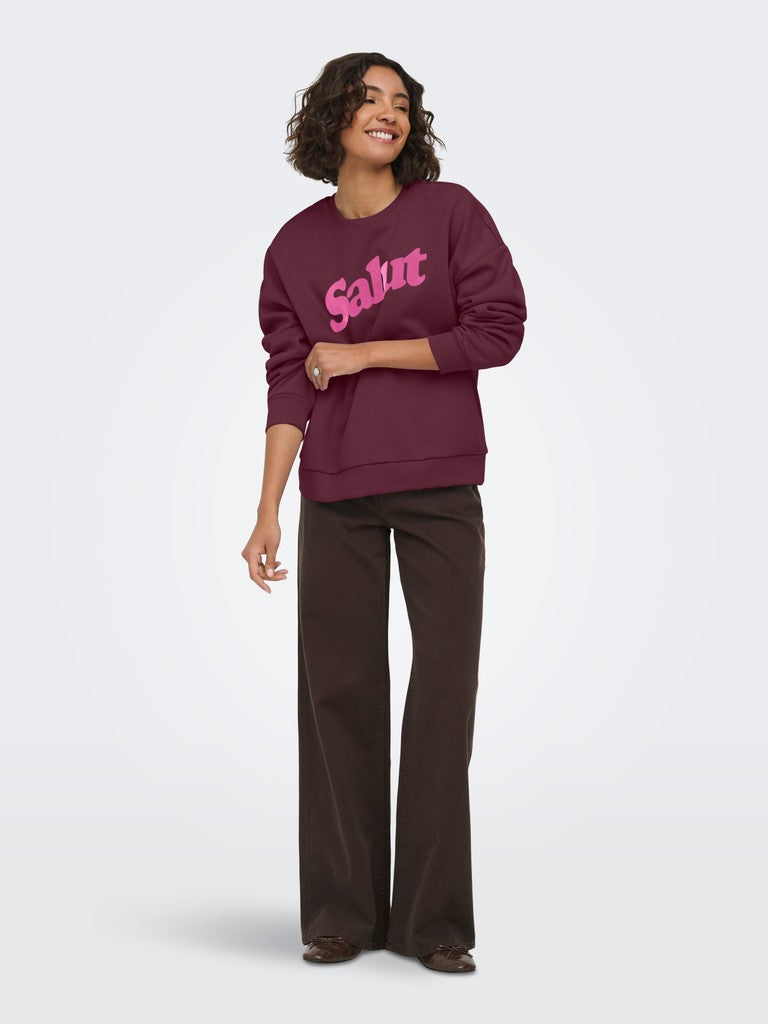 Onlzalenta Boxy L/s Box Cs Swt - Lichtblauw