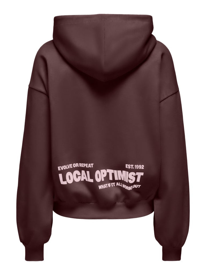 Onlofelia L/s Hood Ub Swt - Bordeaux