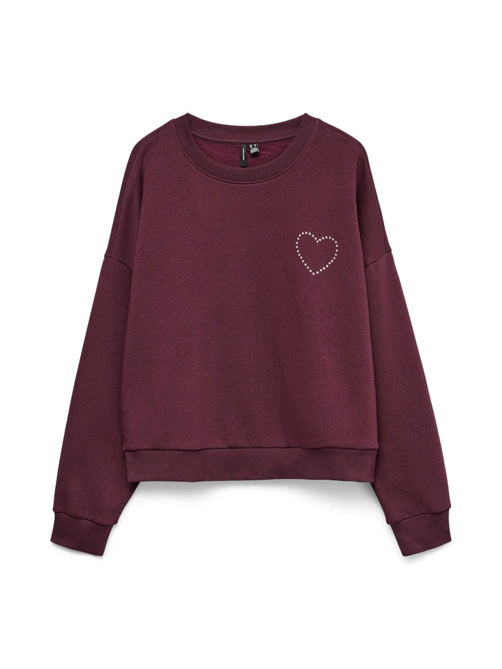 Vmlotte Trina Ls Sweat Box Ga Bf - Bordeaux