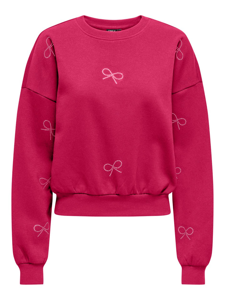 Onlberit L/s O-neck Swt - Fuchsia