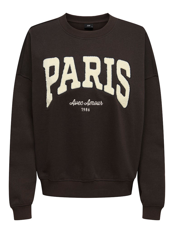 Jdymesa Life L/s O-nk Emb Sweat Jrs Noos - Bruin