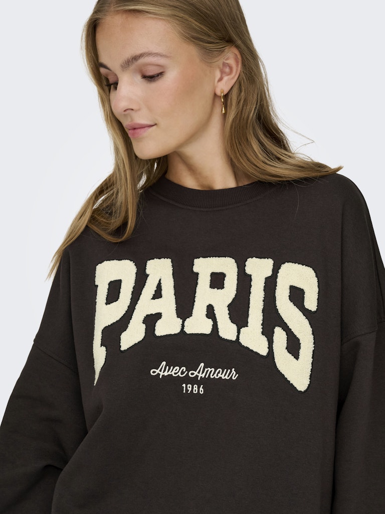 Jdymesa Life L/s O-nk Emb Sweat Jrs Noos - Bruin