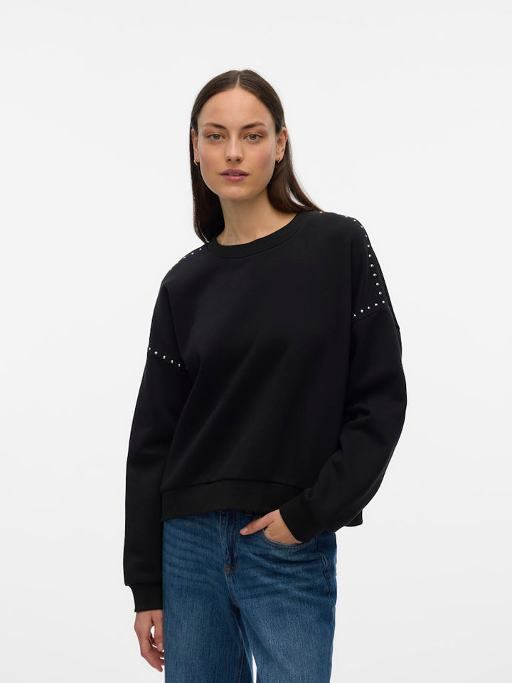 Vmlotte Trina Ls Sweat Box Ga Bf - Zwart