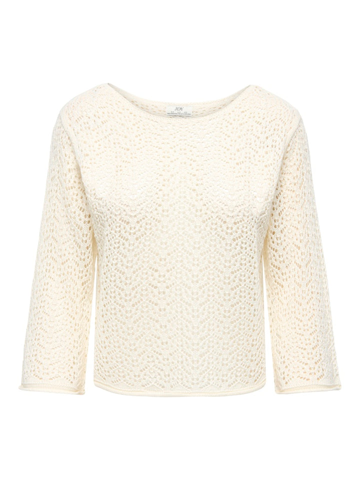 Kdymika 3/4 Boat Neck Pullover - Off-white
