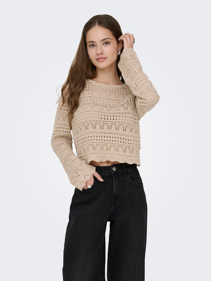 Onlelke Life Ls Pullover Knt Noos - Zand