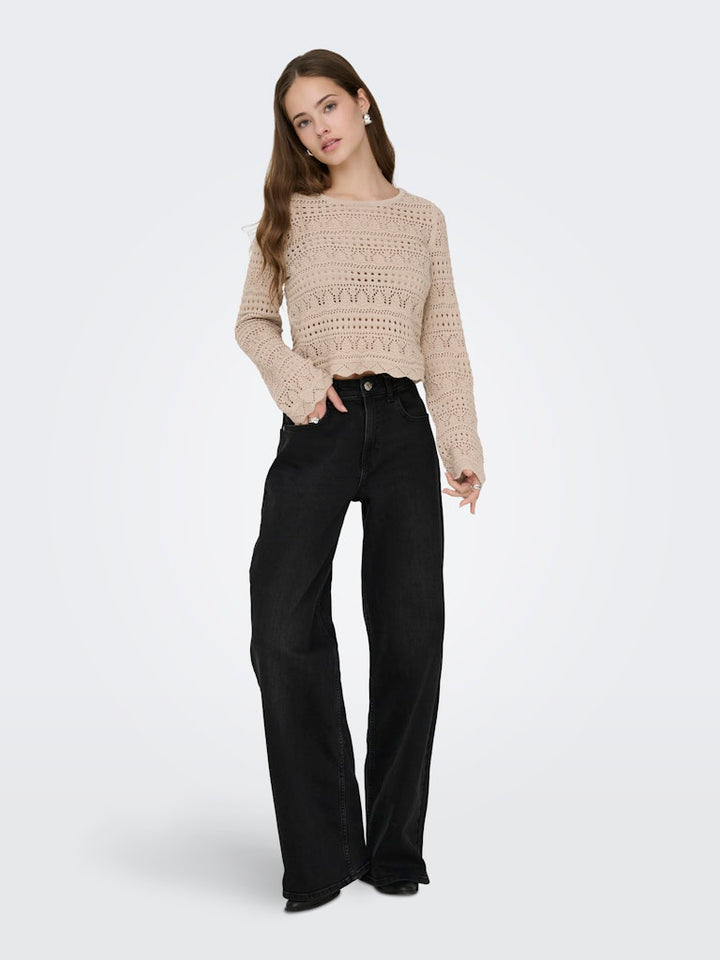 Onlelke Life Ls Pullover Knt Noos - Zand