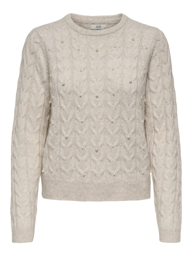 Jdycarmen L/s O-neck Pearl Pullover Knt - Beige