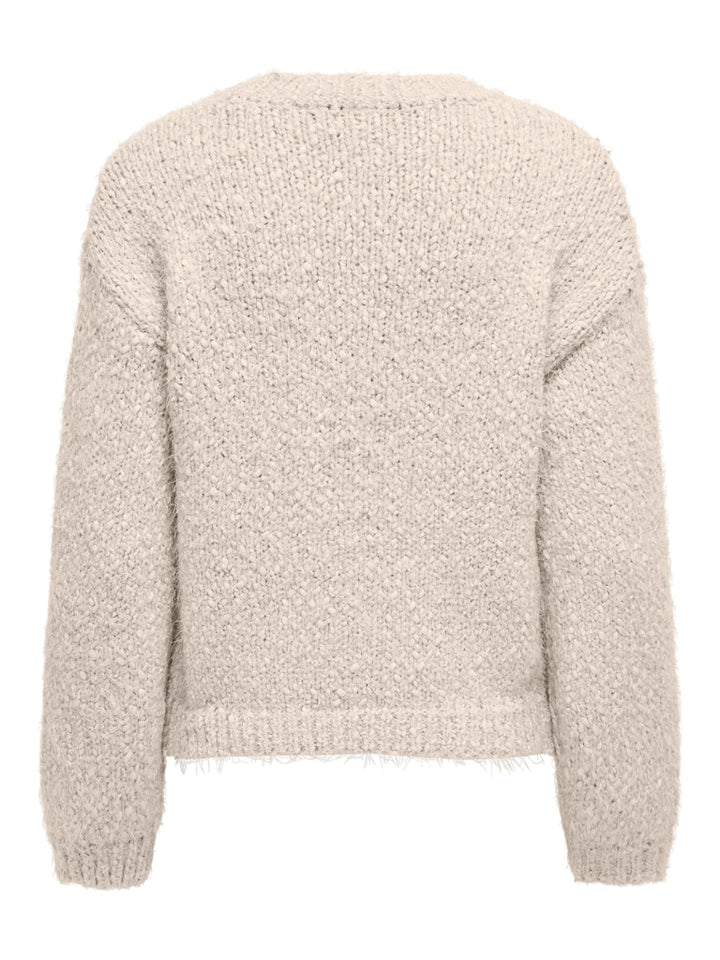 Onlbea Ls O-neck Cc Knt - Beige