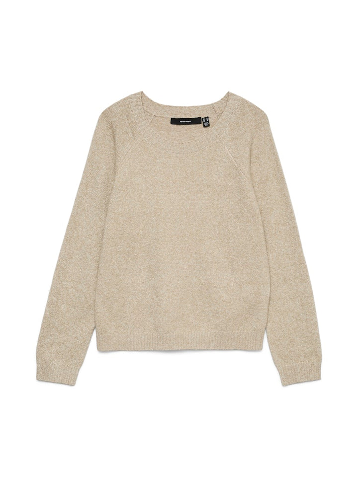 Vmdoffyshine Ls O-neck Blouse Rep Noos - Beige