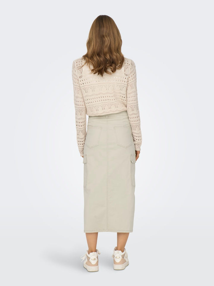 Jdysun Lay L/s Boatneck Pullov. Knt - Beige
