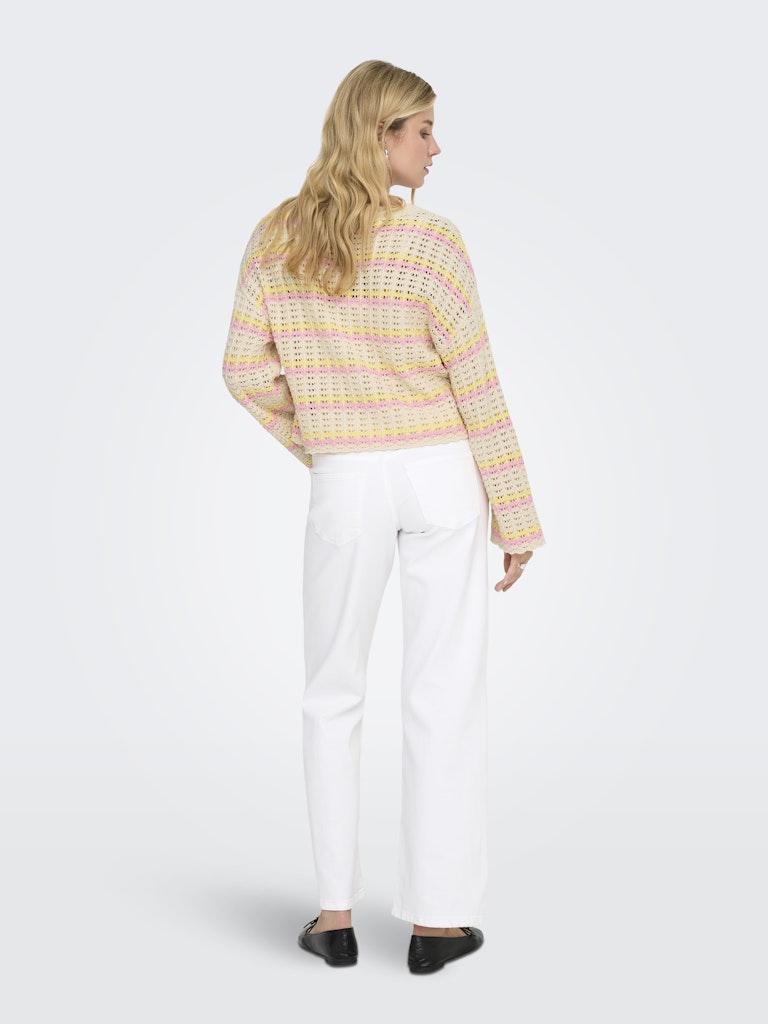 Onlasa Ls O-neck Knt Nca - Zand Dessin