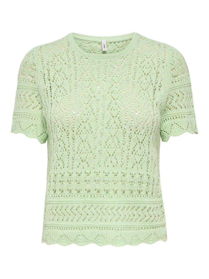 Onlelke Life Ss Structure O-neck Knt Nca - Mint