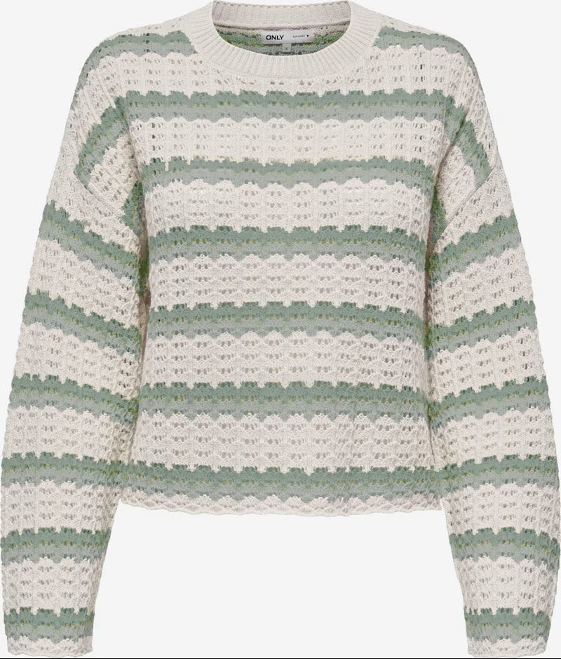 Onlasa Ls O-neck Knt Nca - Groen Dessin