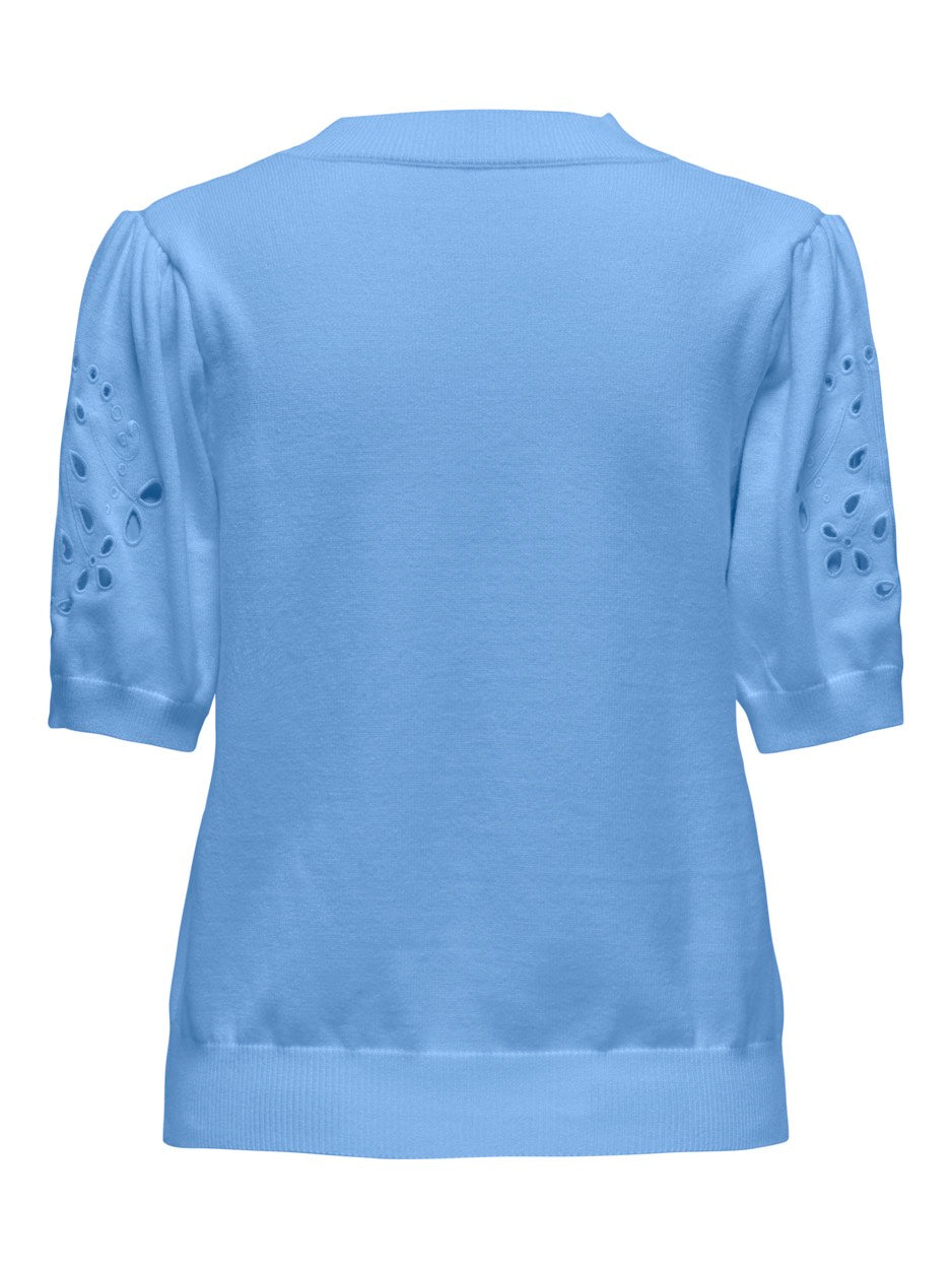 Onlkira 2/4 Cut Out Pullover Ex Knt - Blauw
