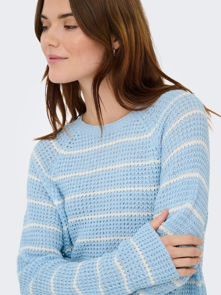 Jdyellen L/s Oneck Raglan Pullover Knt - Lichtblauw
