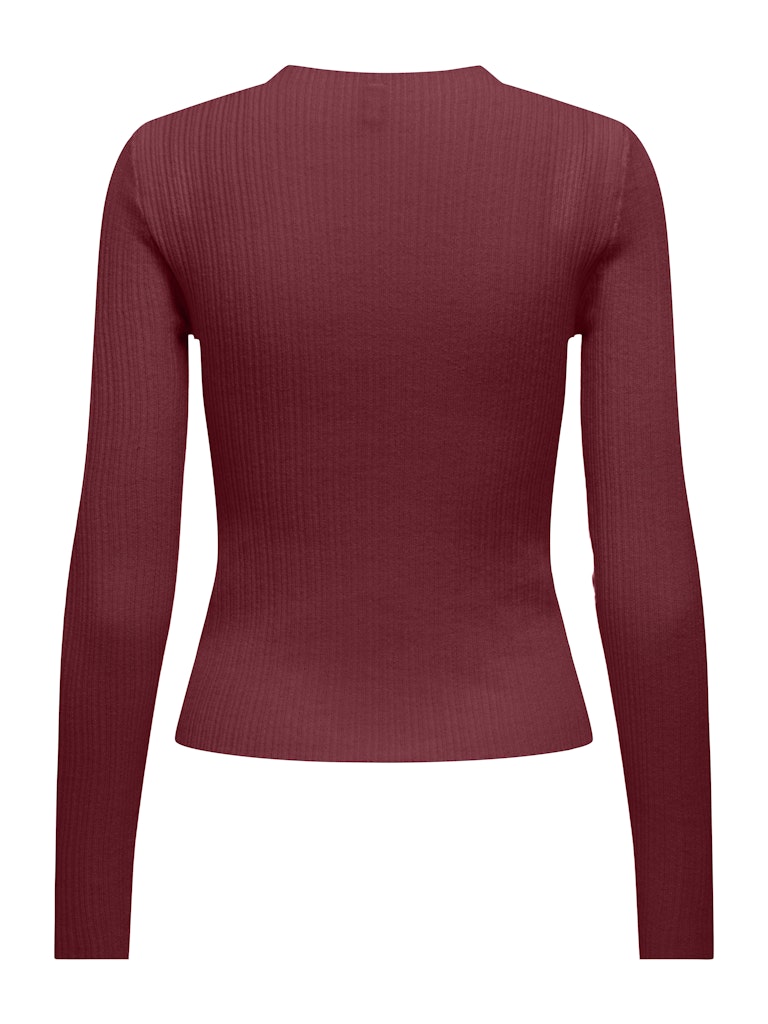 Onlcoco Life Ls Rib Mock Neck Cc Knt - Wijnrood