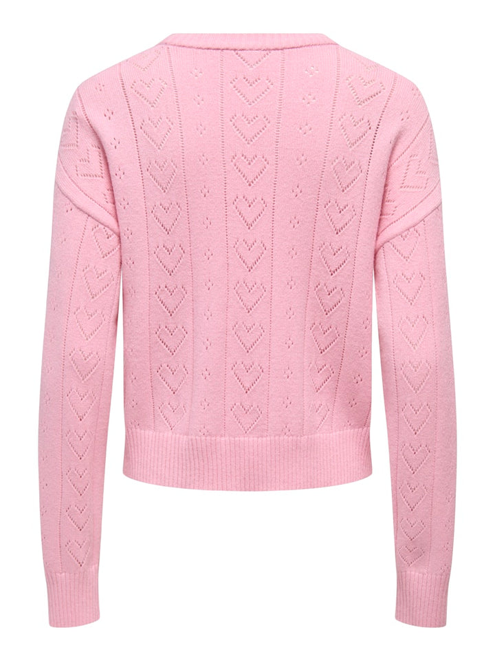 Onlisa Life Ls Struct Boxy Oneck Cc Knt - Roze