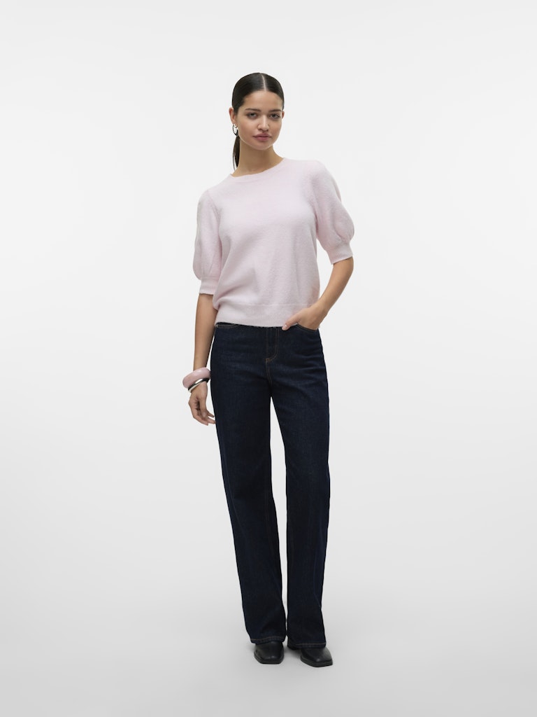 Vmdoffy 2/4 O-neck Pullover Ga Noos - Licht Roze
