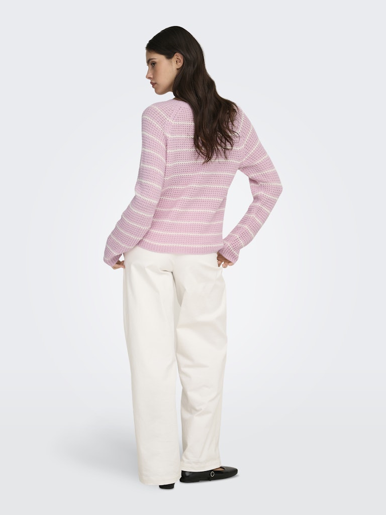 Jdyellen L/s Oneck Raglan Pullover Knt - Licht Roze