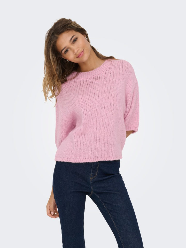 Jdylinea S/s Pullover O-neck Knt Noos - Licht Roze
