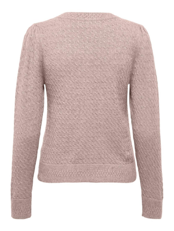 Onlkatia Ls Puff O-neck Cc Knt - Licht Roze