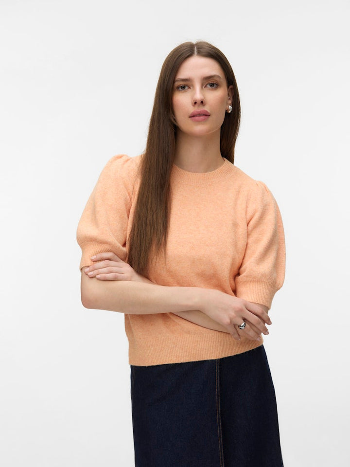 Vmdoffy 2/4 O-neck Pullover Ga Noos - Zalm/peach