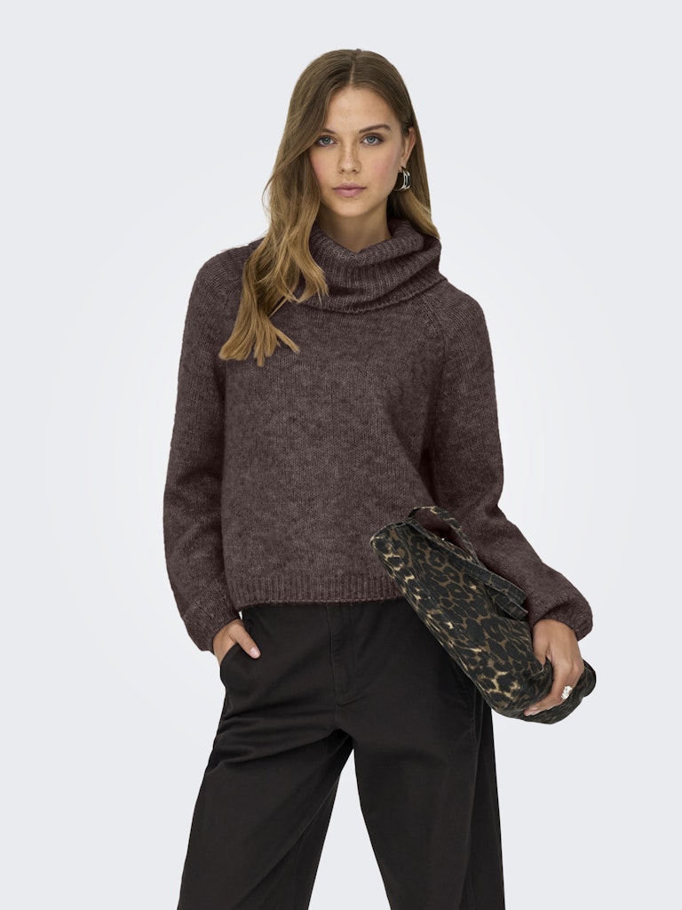 Onlgila Life Ls Rollneck Bf Knt - Bruin