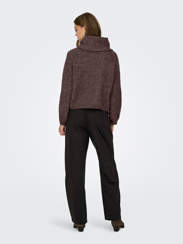 Onlgila Life Ls Rollneck Bf Knt - Bruin