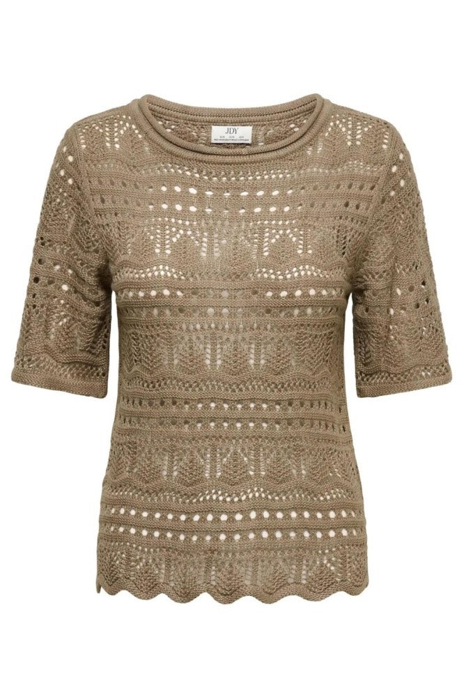 Jdysun Lay 2/4 Pullover Knt Noos - Taupe