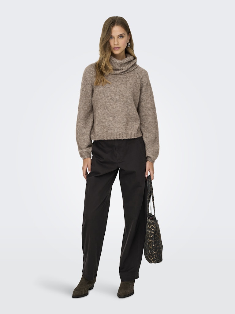 Onlgila Life Ls Rollneck Bf Knt - Bruin Melee