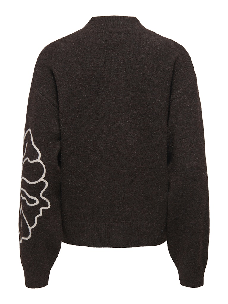 Jdyjella L/s Flower Pullover Knt Noos - Bruin Dessin