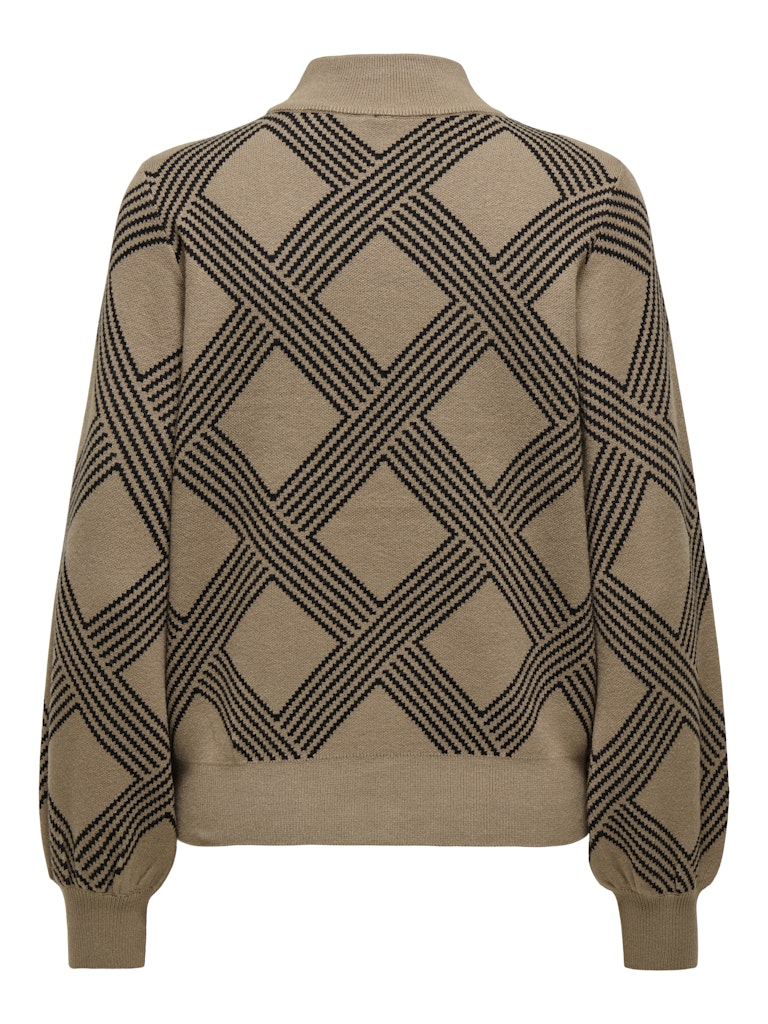 Onlanny Ls Jq O-neck Knt - Bruin Dessin