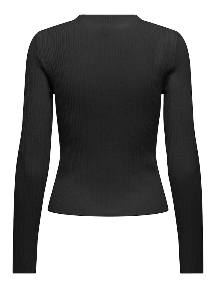 Onlcoco Life Ls Rib Mock Neck Cc Knt - Zwart
