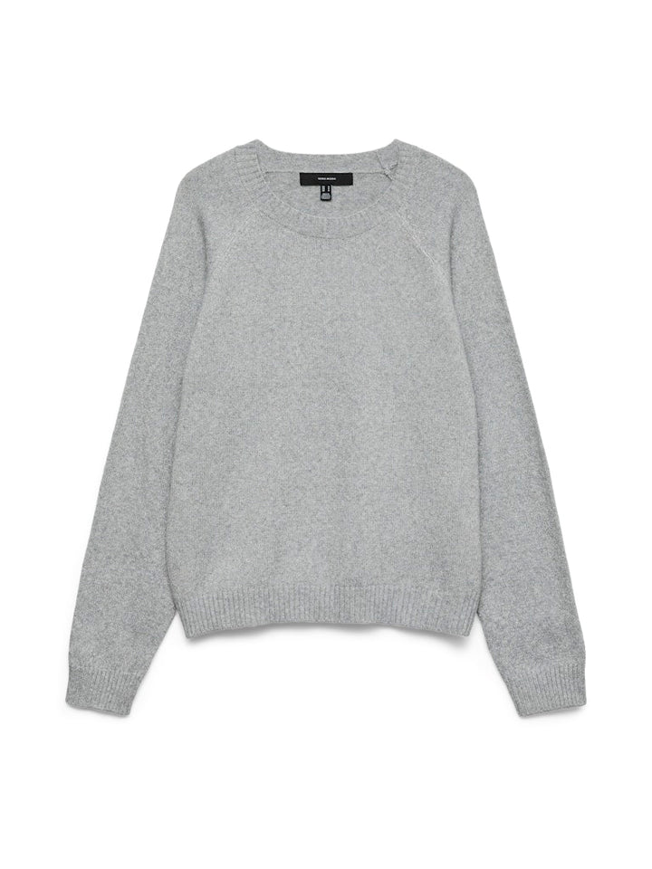 Vmdoffyshine Ls O-neck Blouse Rep Noos - Lichtgrijs