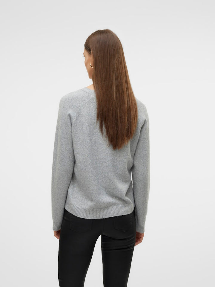 Vmdoffyshine Ls O-neck Blouse Rep Noos - Lichtgrijs