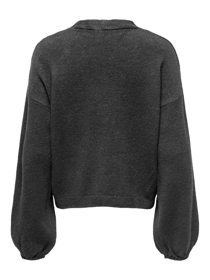 Onldonna Ls V-neck Pullover Ex Knt - Antraciet