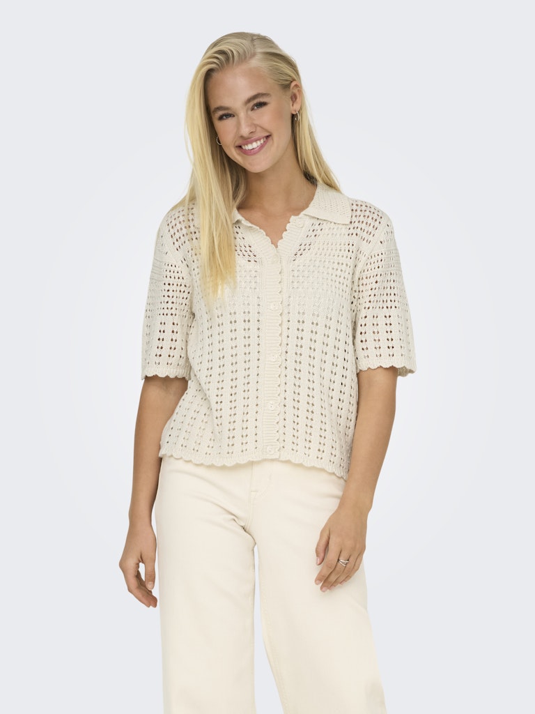 Jdyrobin 2/4 Collar Cardigan Knt Noos - Off-white