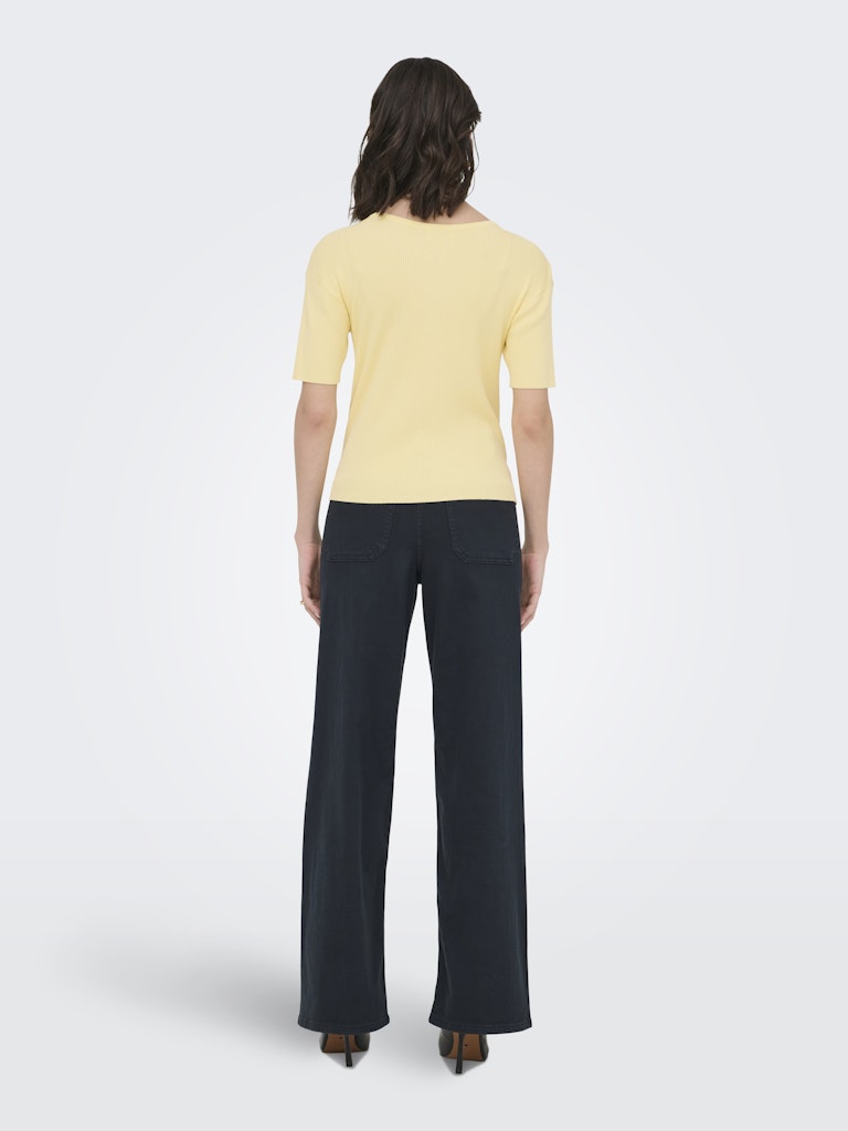 Jdygaby 2/4 O-neck Pearl Cardigan Knt - Geel