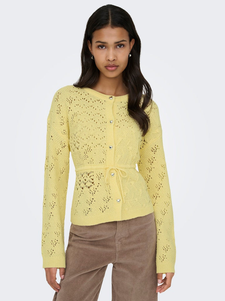 Onlelke Life Ls Cardigan Cc Knt - Geel