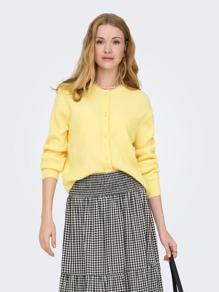 Jdylumi Life L/s Button Cardigan Knt Noos - Geel