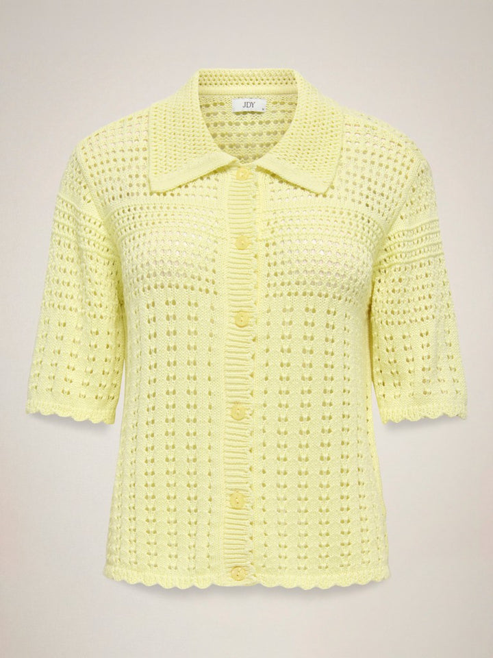 Jdyrobin 2/4 Collar Cardigan Knt Noos - Geel