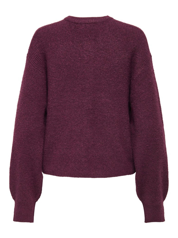 Jdylumi L/s Button Cardiga Knt Noos - Bordeaux