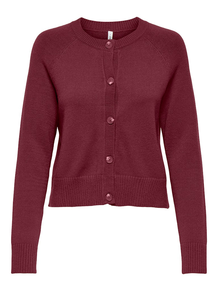 Onlkatia Ls Short Cardigan Cc Knt - Bordeaux
