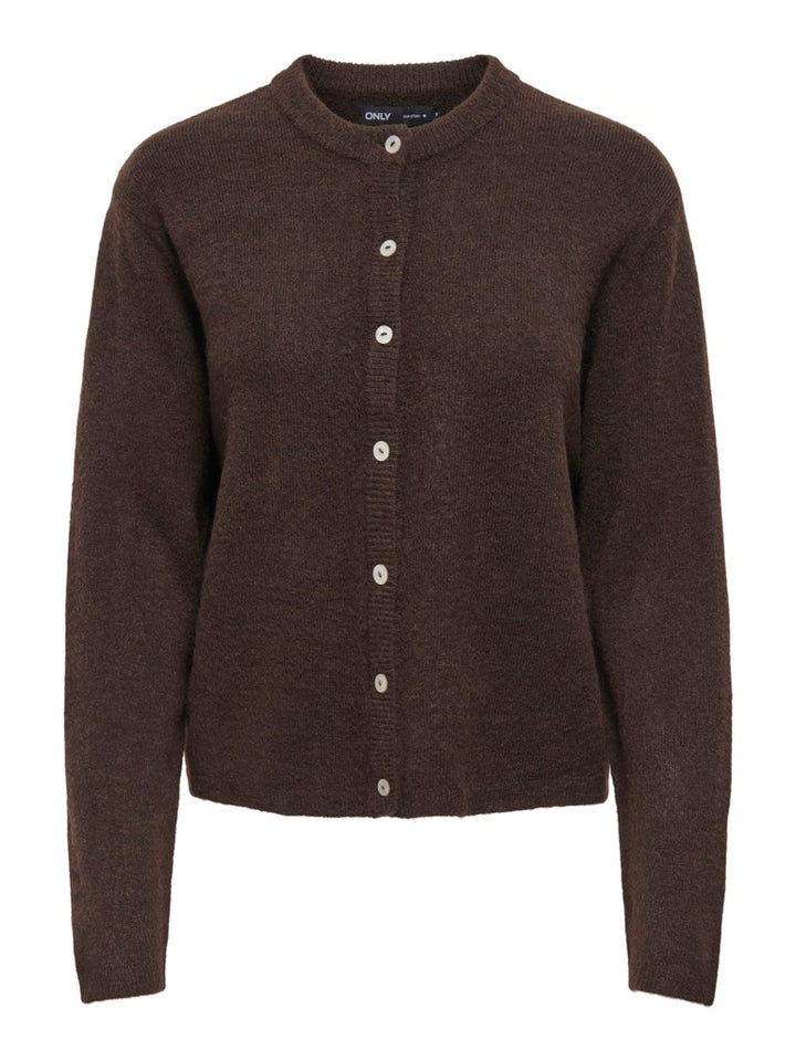 Onlsimoni Ls O-neck Cardigan Knt - Bruin