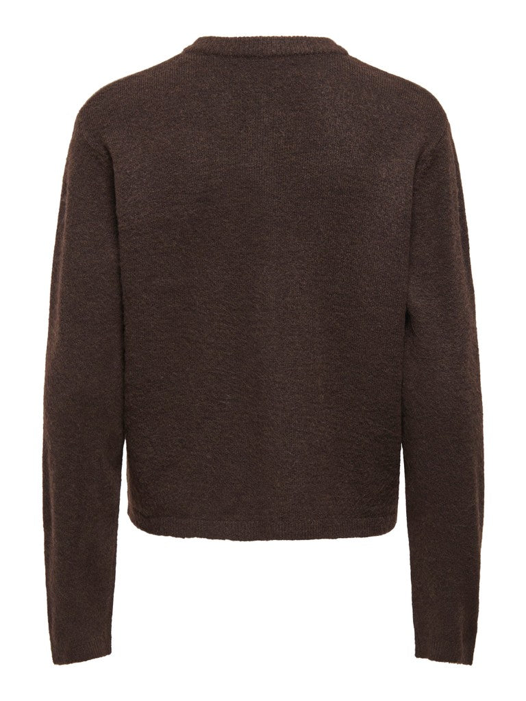 Onlsimoni Ls O-neck Cardigan Knt - Bruin