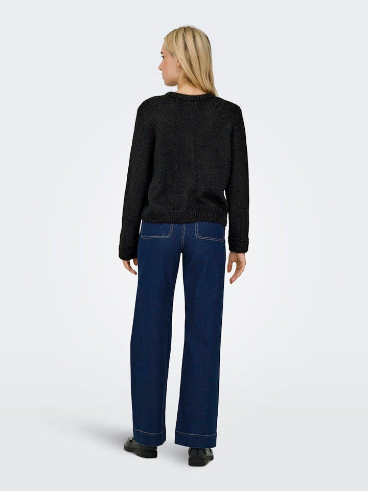 Onlmaggie Life Ls Button Cardigan Cc Knt - Zwart